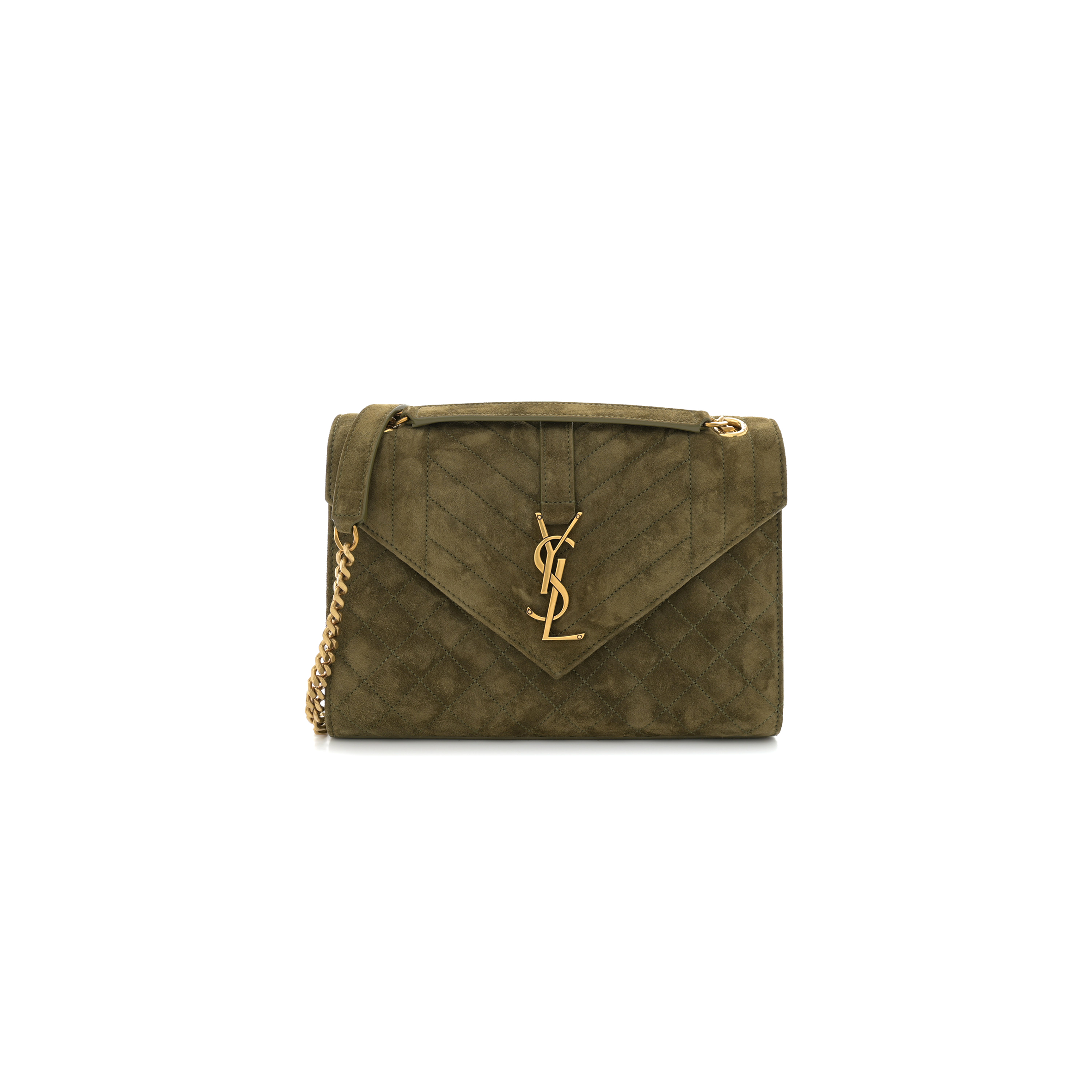 Y*L envelope medium chain bag in sude shoulder bag green 4872061546603 (24*17.5*6cm)